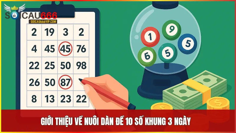 Chiến lược bất bại cho nuôi dàn đề 10 số khung 3 ngày 4 Nuôi dàn đề 10 số khung 3 ngày là chiến thuật chơi lô đề có tính ổn định cao và phù hợp với người chơi muốn hạn chế rủi ro
