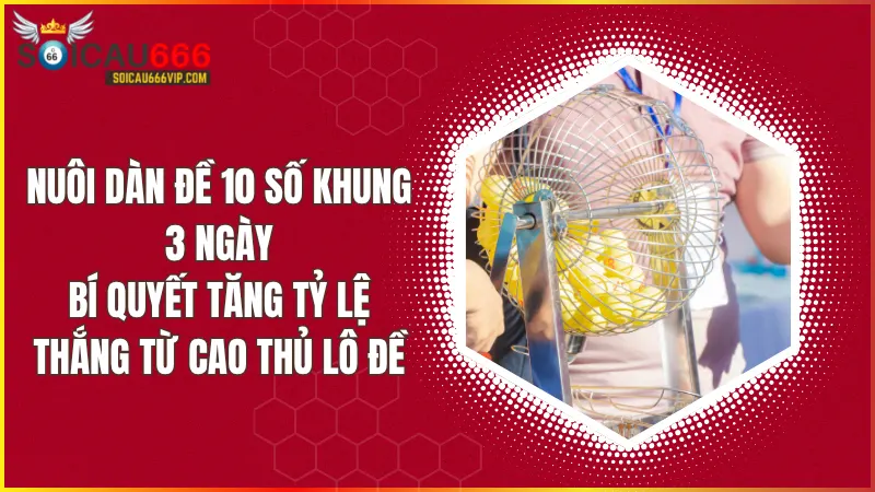 Chiến lược bất bại cho nuôi dàn đề 10 số khung 3 ngày