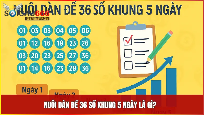 Nuôi dàn đề 36 số khung 5 ngày - Chiến thuật đánh lô đề hiệu quả 5 Phương pháp nuôi dàn đề 36 số khung 5 ngày được xây dựng dựa trên phân tích số liệu và sự kiên trì theo dõi trong nhiều ngày.